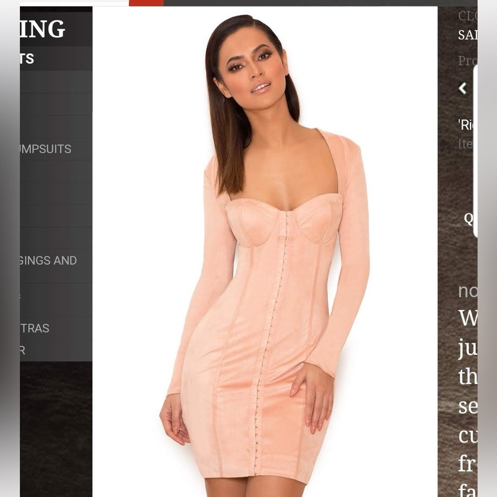 Pink mauve corset/bustier dress